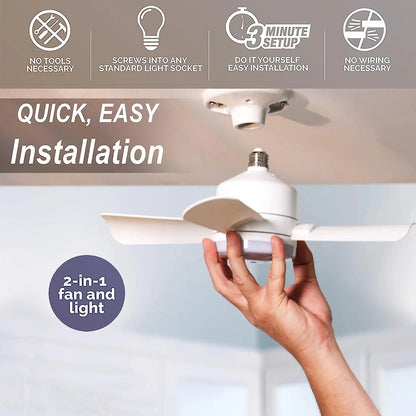🔥50%OFF🎁2-IN-1 PORTABLE CEILING FAN & LIGHT with Remote Control