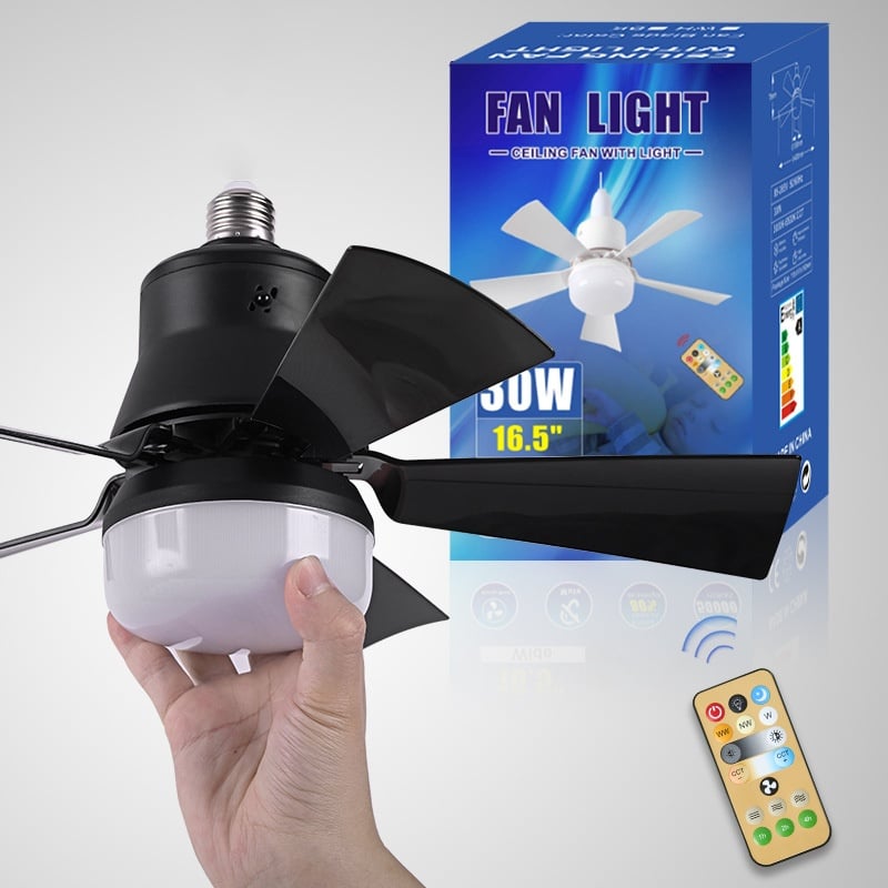 🔥50%OFF🎁2-IN-1 PORTABLE CEILING FAN & LIGHT with Remote Control