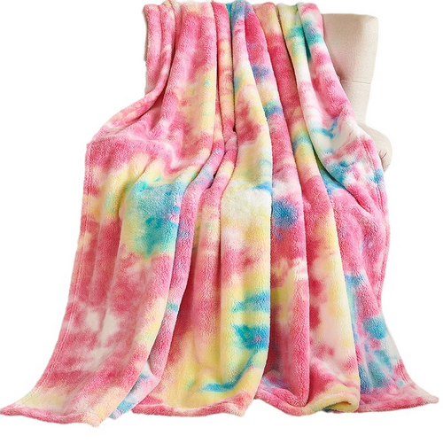 Ultra-Soft Tie-Dye Plush Throw Blanket