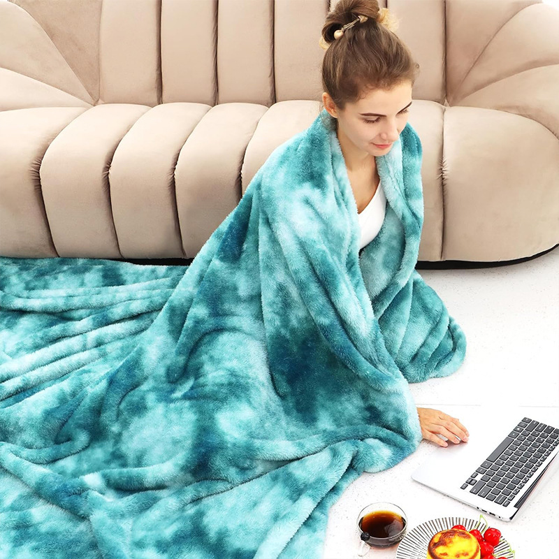 Ultra-Soft Tie-Dye Plush Throw Blanket
