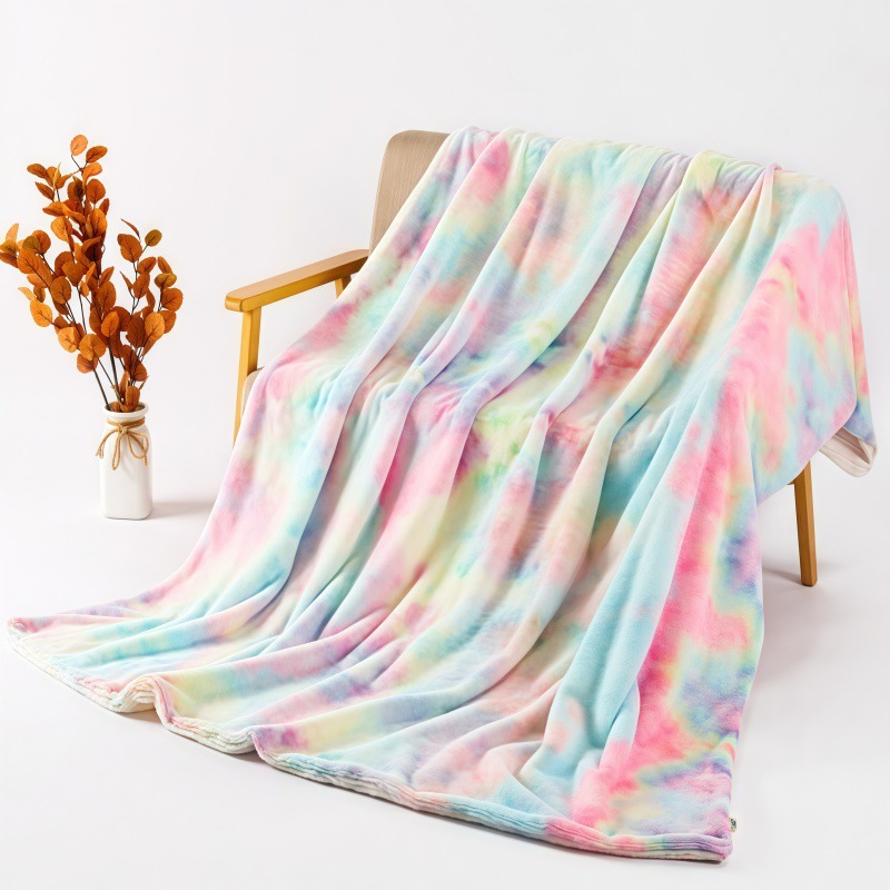 Ultra-Soft Tie-Dye Plush Throw Blanket