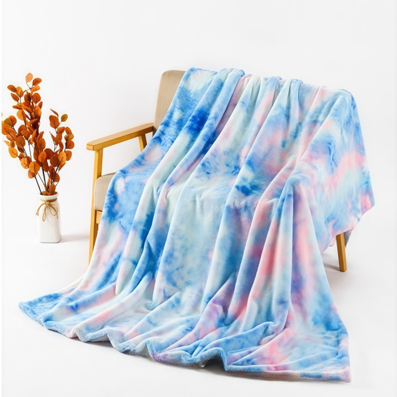Ultra-Soft Tie-Dye Plush Throw Blanket