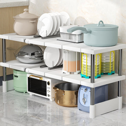 ⏳Limited-time 50% off⏰Expandable Under Sink Shelf🍽️🥣