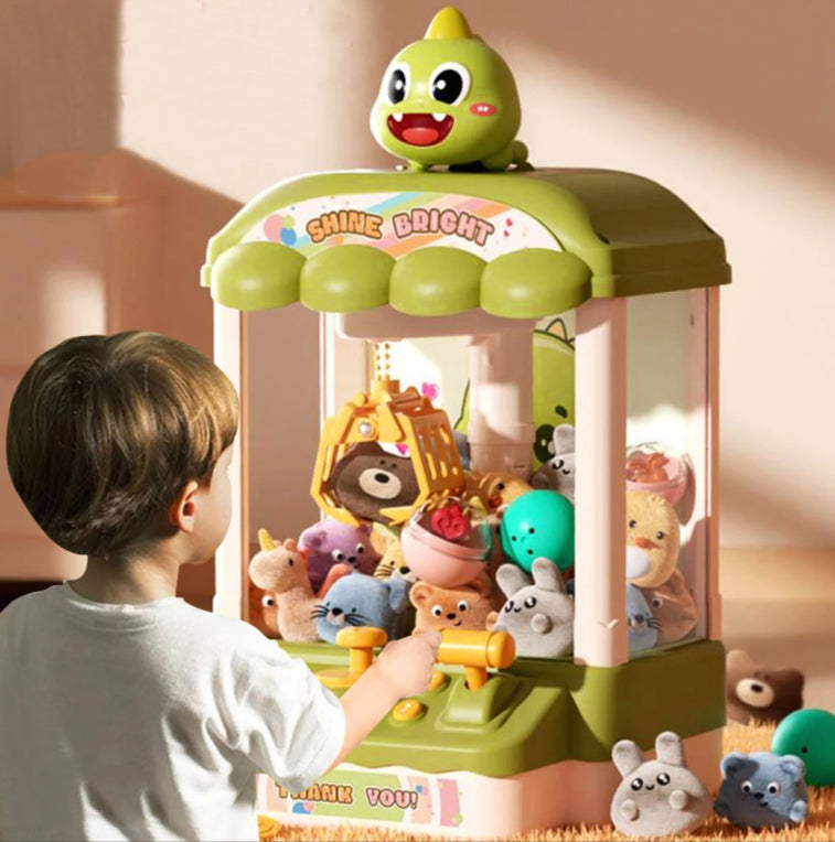 🐾 Cute Animal Claw Machine for Kids 🎉 Includes Plush Toys & Capsule Toys – Hours of Fun! 🧸✈️Free shipping