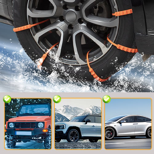 🚨 Instant Safety | Universal Nylon Tire Chains ⚡【50% OFF】